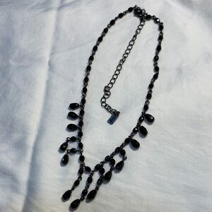 Elegant Black Beaded Necklace